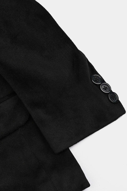 Boys Suede Blazer - Black