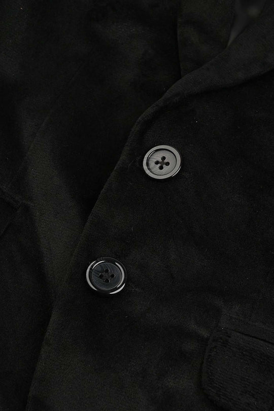 Boys Suede Blazer - Black