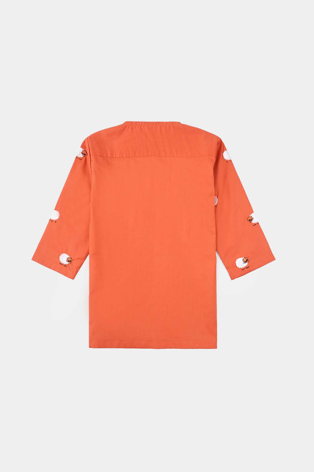 Infant Boys Cotton Poplin Shalwar Suit (Sheep)-BROWN