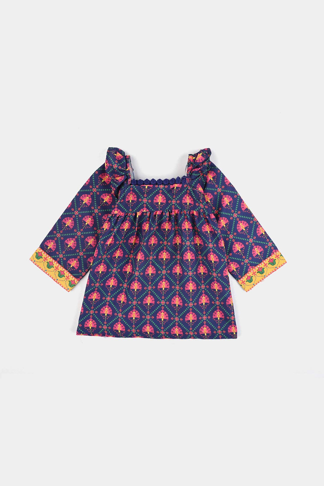 Girls Poly Lawn Printed 2 Pcs Petals-Multi