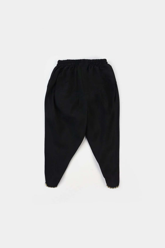 Infant Girls Poly Cambric 2 Pcs Suit Mah-E-Rang-BLACK