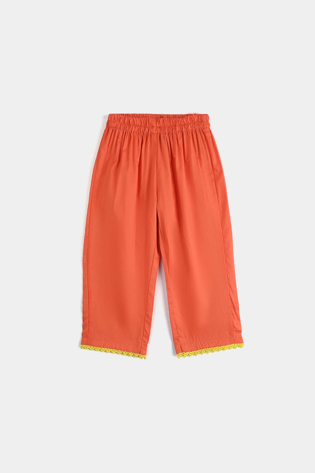 Infant Girls Cotton Poplin Emb 2 Pcs Little Angel-ORANGE