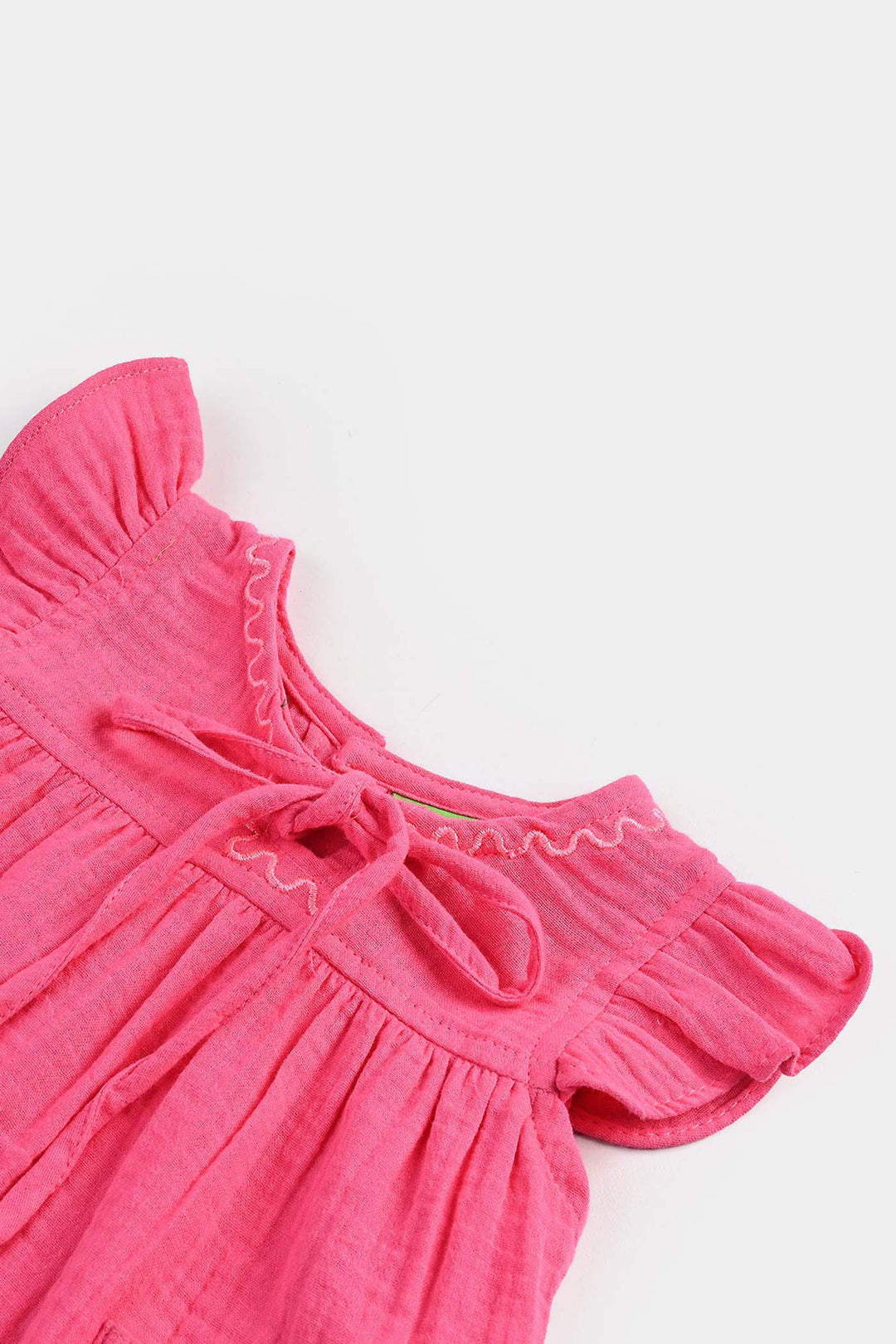 Infant Girls Cotton Casual Frock Petals-Pink