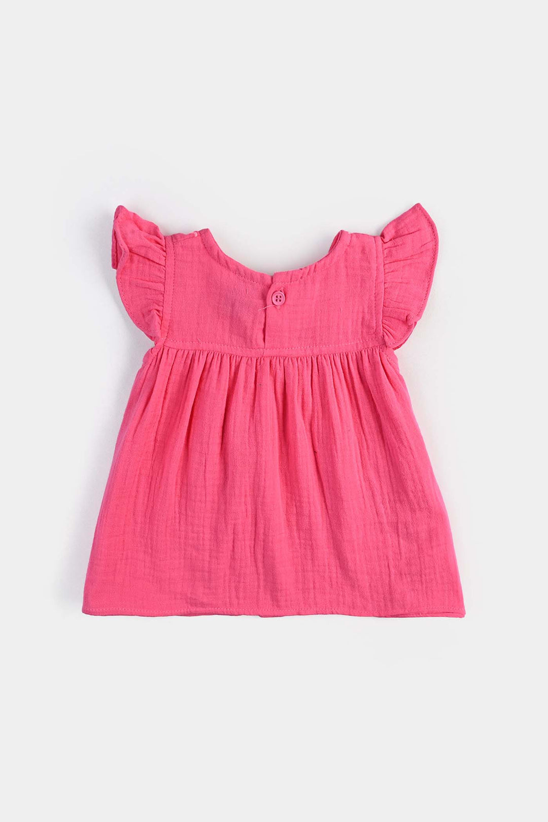 Infant Girls Cotton Casual Frock Petals-Pink