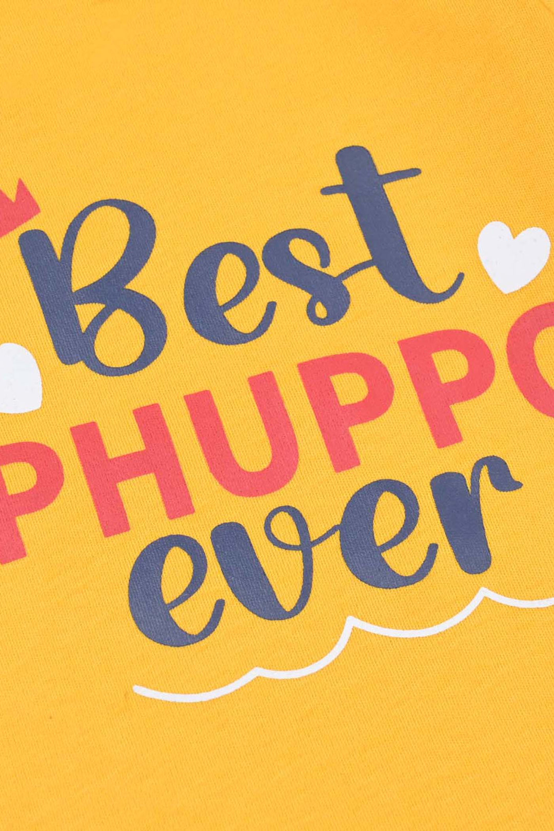 Infant Unisex Cotton Interlock Romper Best Phuppo Ever-Citrus