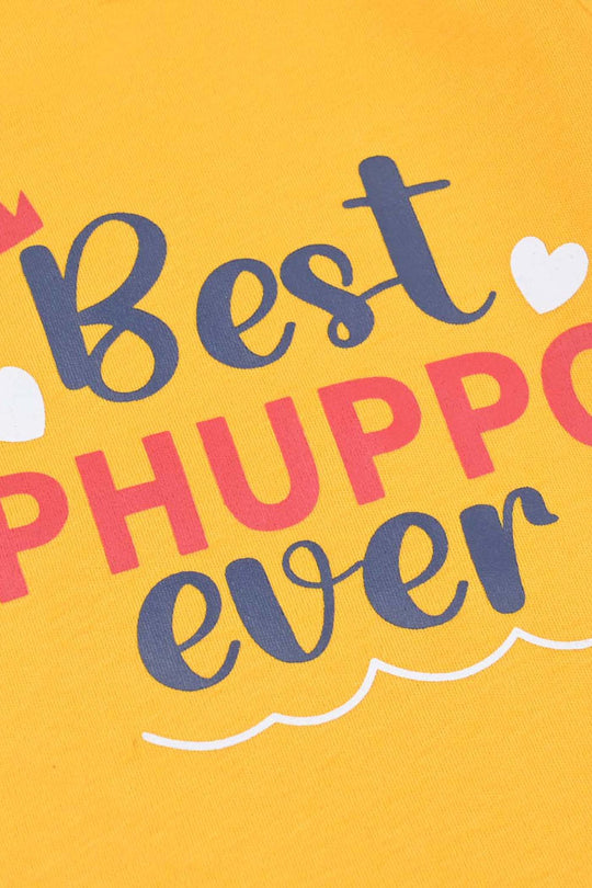 Infant Unisex Cotton Interlock Romper Best Phuppo Ever-Citrus