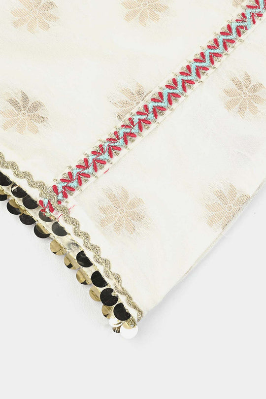 Infant Girls Jacquard 2Pcs Grace-White