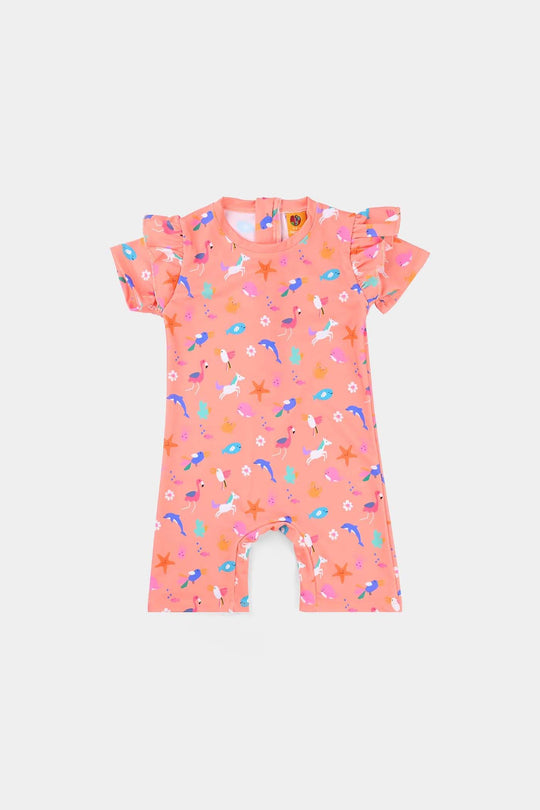 Girls Microfiber Jumper Suit SEA ANIMAL-Multi