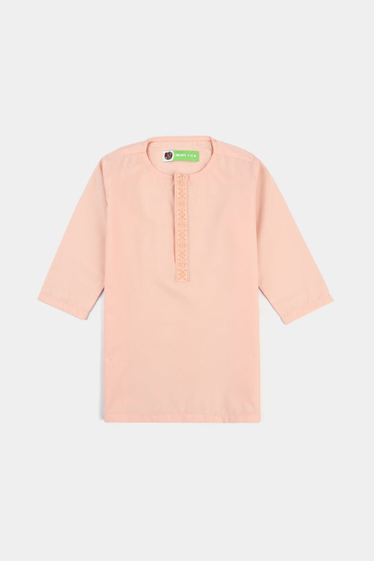 Infant Boys Poly Viscose Shalwar Suit (Tribal)-L Peach