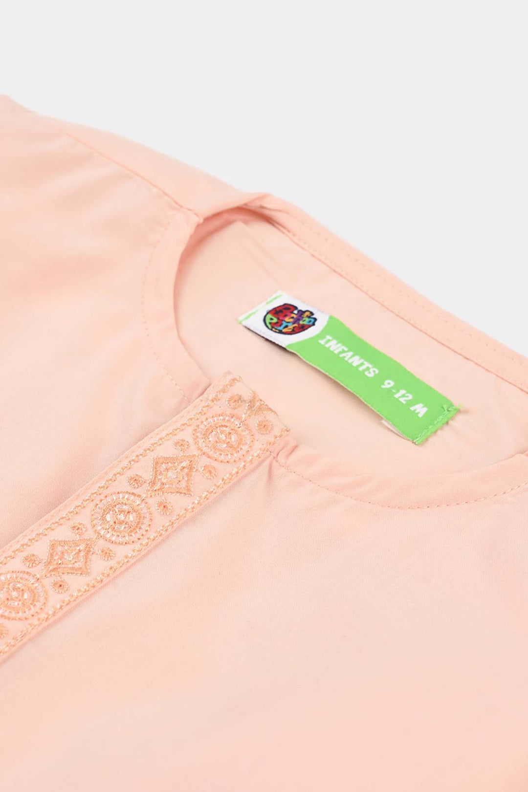 Infant Boys Poly Viscose Shalwar Suit (Tribal)-L Peach