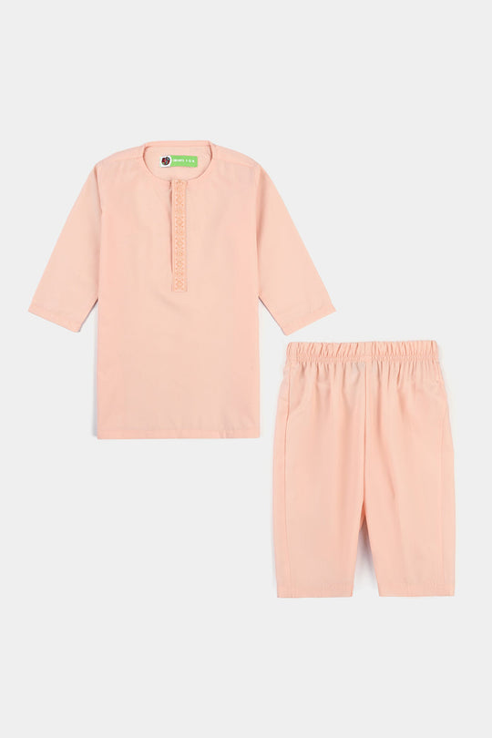 Infant Boys Poly Viscose Shalwar Suit (Tribal)-L Peach