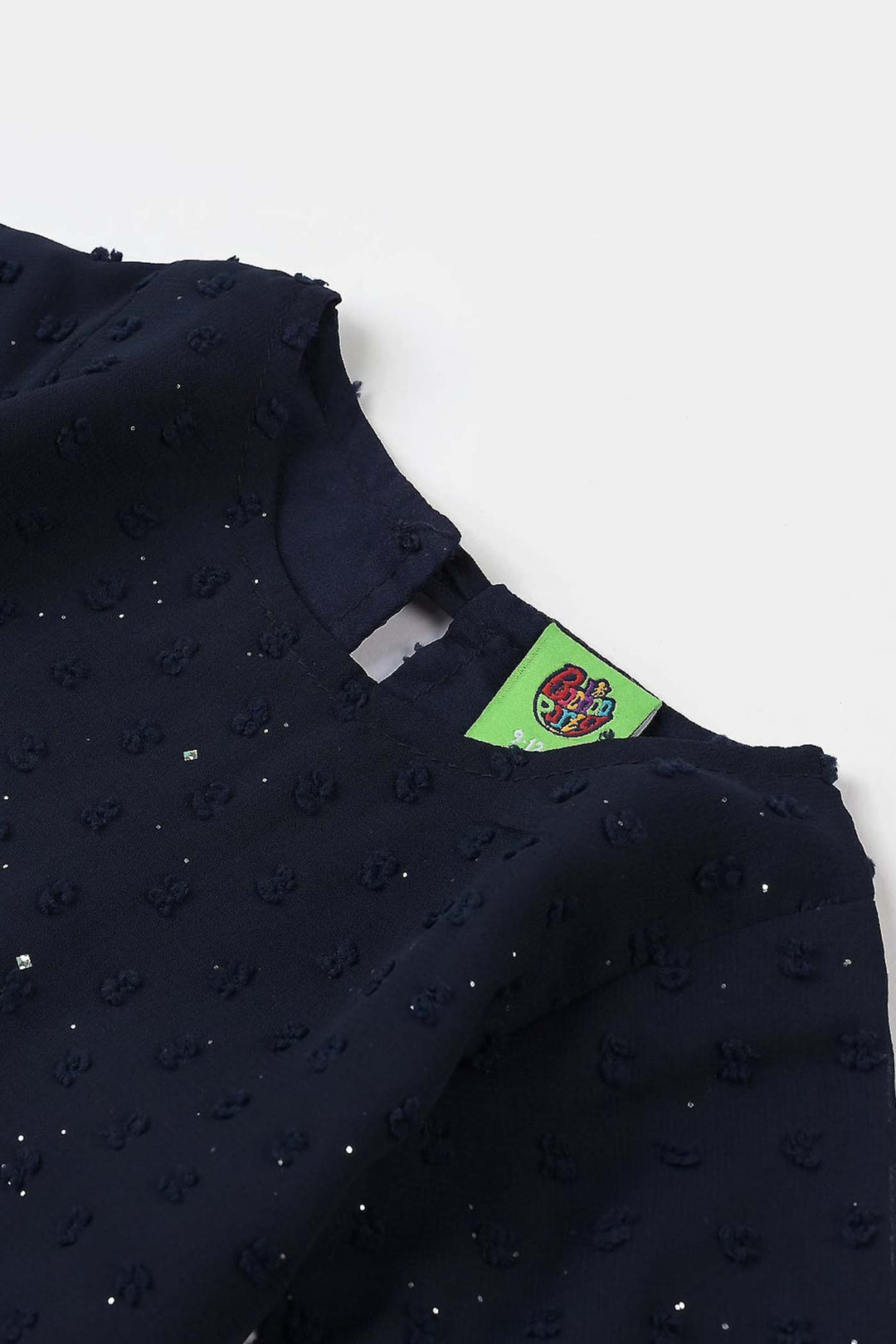 Infant Girls Poly Cotton Casual Top -Blue