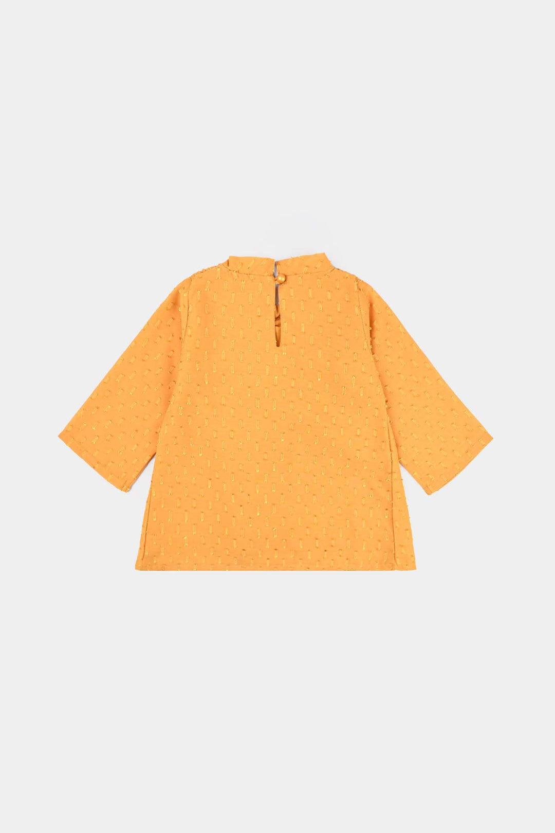Infant Girls Poly Cotton Casual Top-Citrus