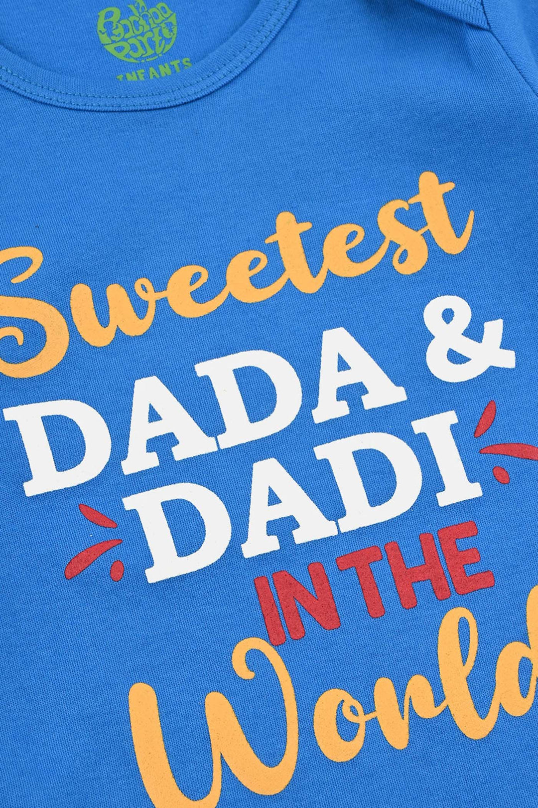 Infant Unisex Cotton Interlock Romper Dada And Dadi-Blue