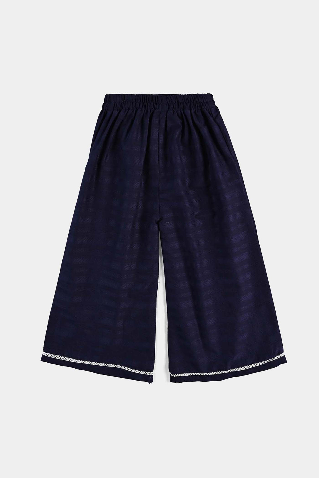 Girls Cotton Emb 2Pcs Garden-Navy Blue