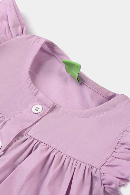 Infant Girls Cotton Emb Top Giraffe In the Garden