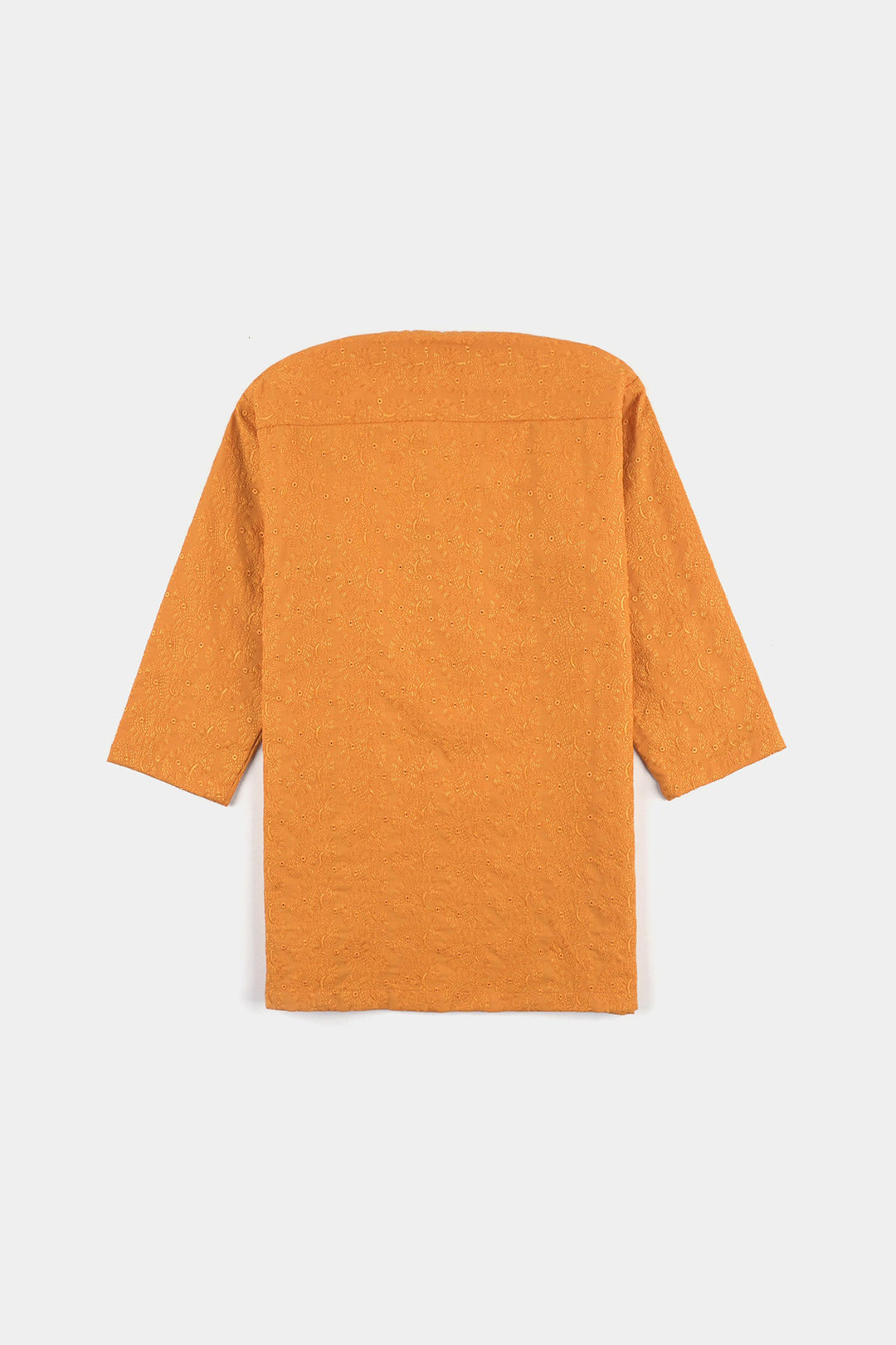 Infant Boys Cotton Basic Kurta (Chicken)-Mustard