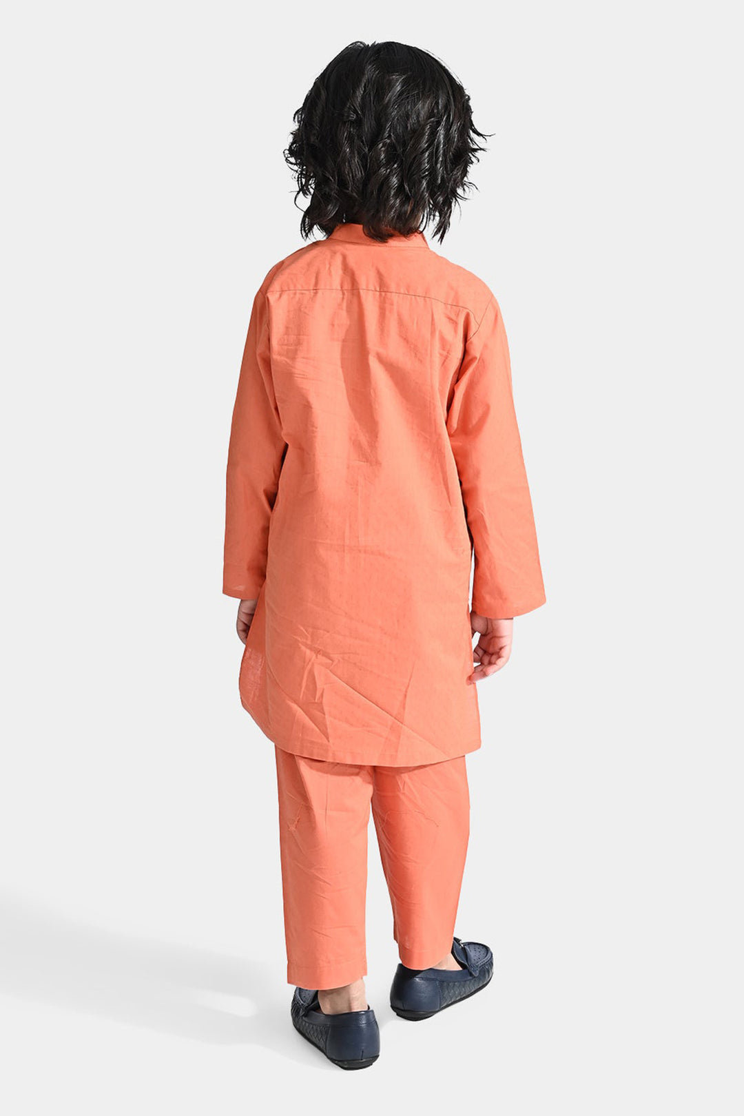 Boys Cotton Kurta Pajama (Pointed Placket)