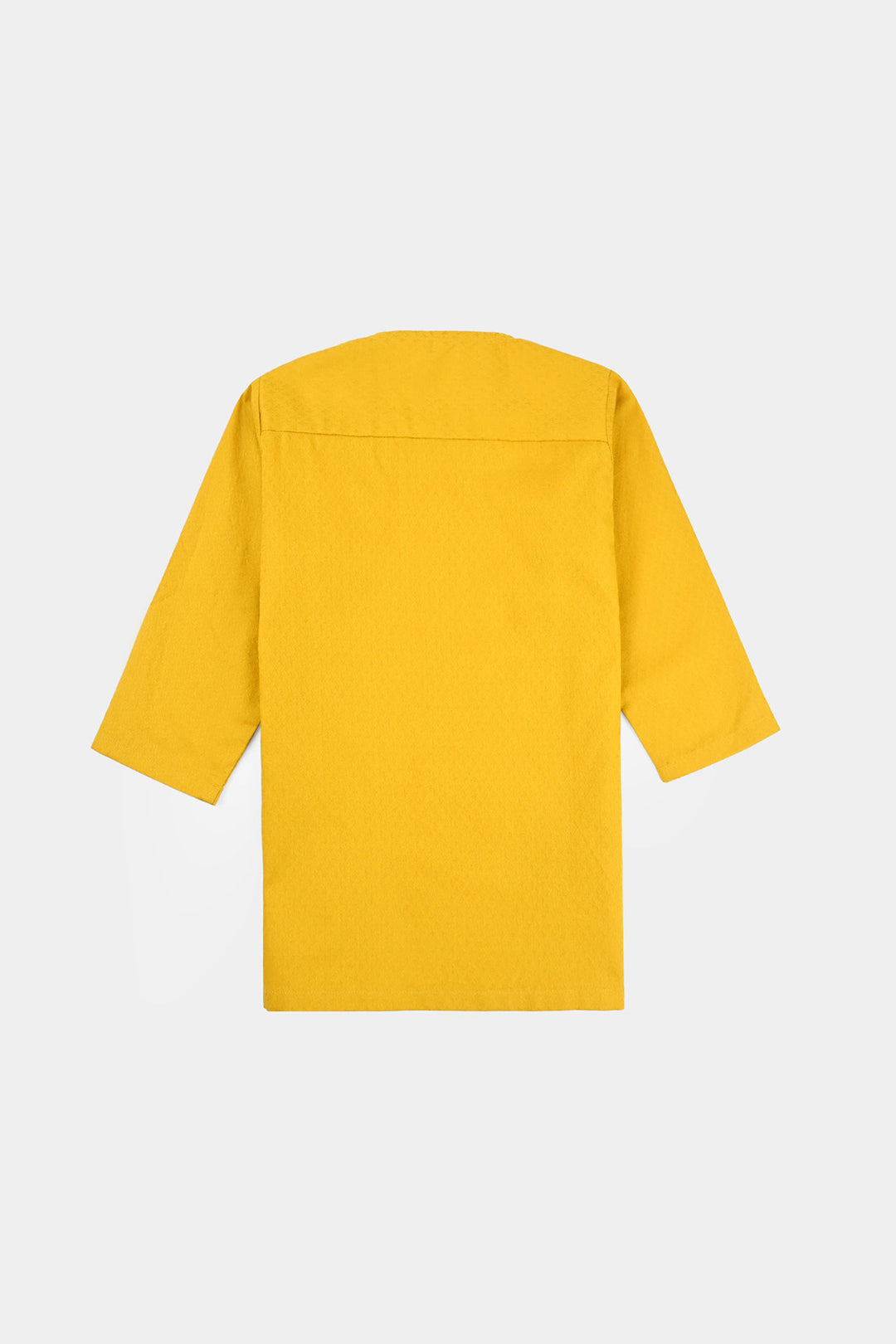 Infant Boys Cotton Basic Kurta (Blended Square)-Mustard