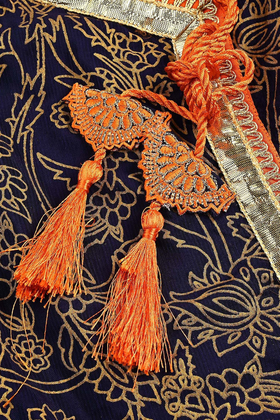 Infant Girls Raw Silk 3Pcs Junoon-Purple