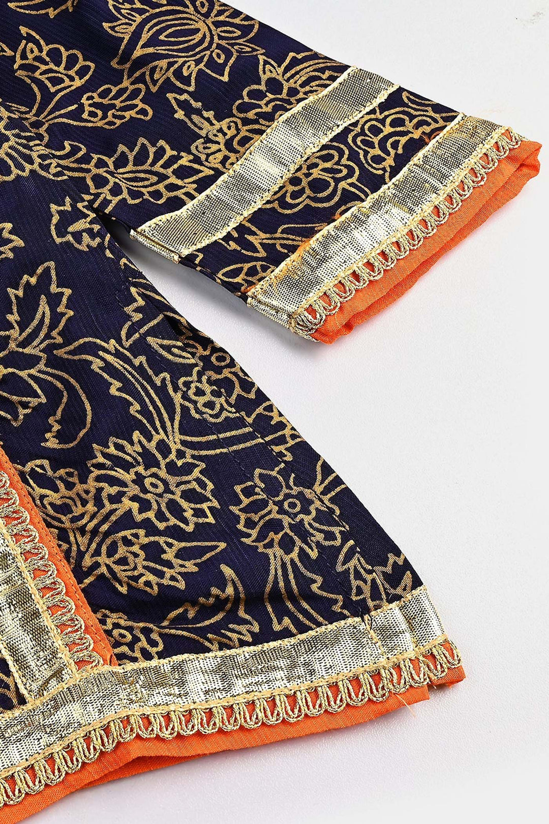 Infant Girls Raw Silk 3Pcs Junoon-Purple