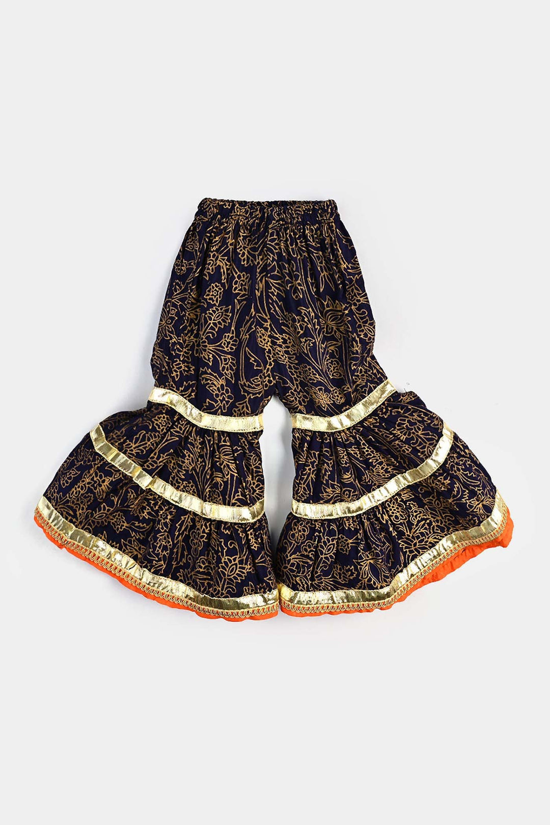 Infant Girls Raw Silk 3Pcs Junoon-Purple