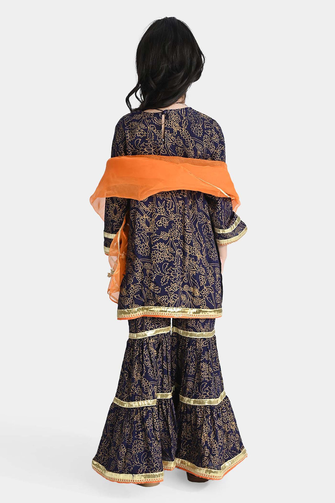 Girls Raw Silk 3Pcs Junoon-Purple