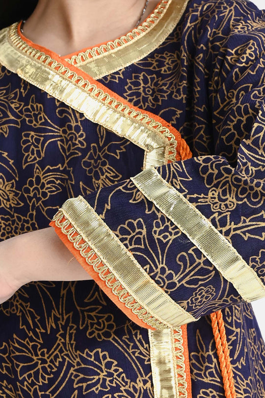 Girls Raw Silk 3Pcs Junoon-Purple