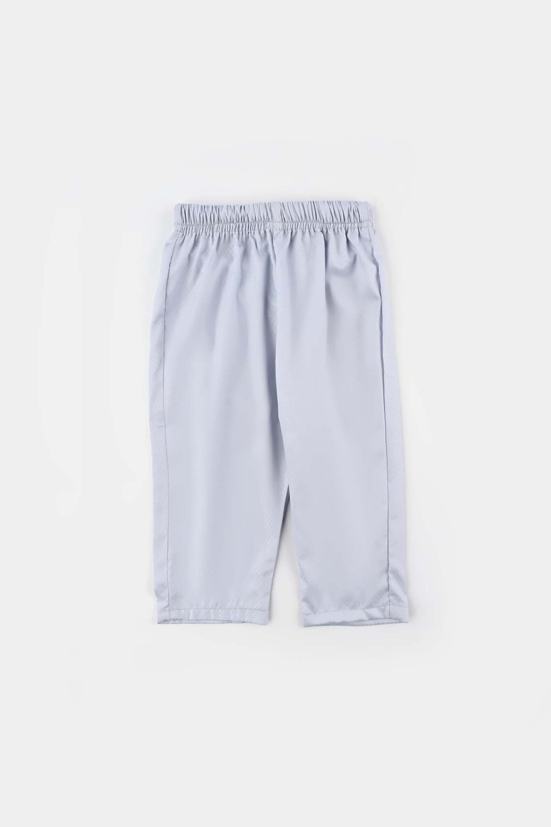 Infant Boys Poly Viscose Kurta Pajama Suit (Placket EMB)-B.White