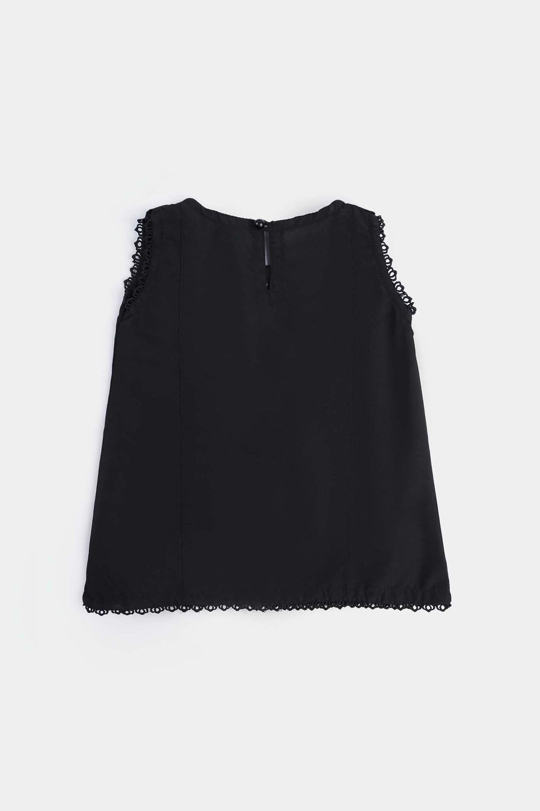 Infant Girls poly Cambric Emb kurti Strawberry-BLACK