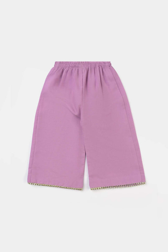 Infant Girls poly cambric Fancy 2Pcs Rani-Lylac