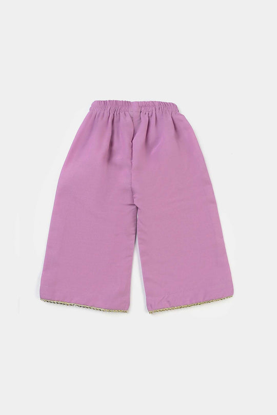 Infant Girls poly cambric Fancy 2Pcs Rani-Lylac