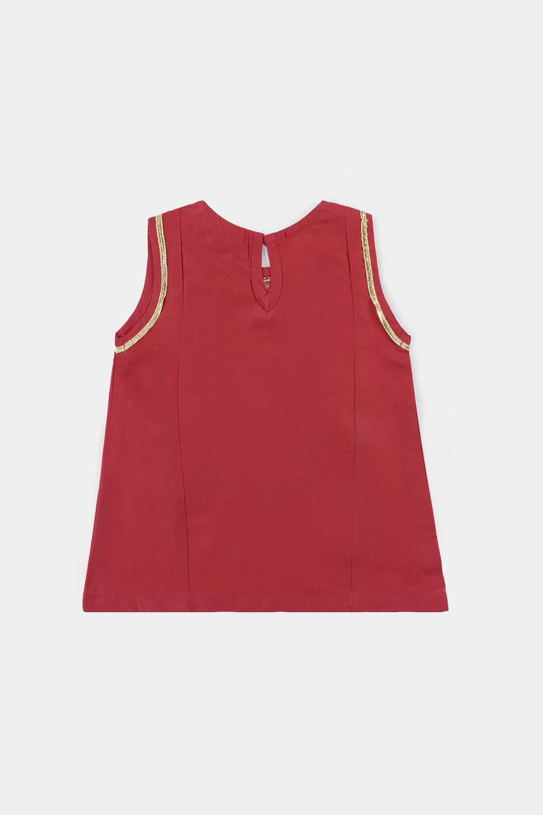 Infant Girls Cotton Poplin Emb 2Pcs Limelight-MAROON