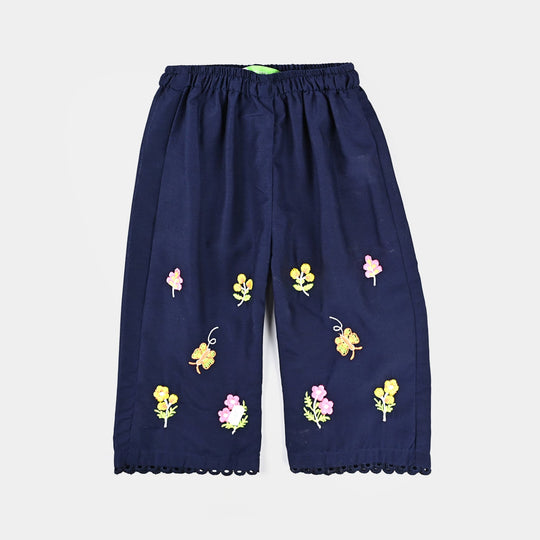 Infant Girls poly cambric Emb 2Pcs Little Diva-Navy Blue