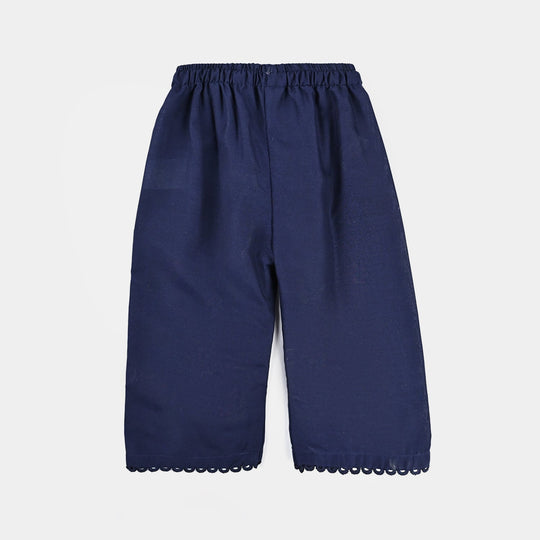 Infant Girls poly cambric Emb 2Pcs Little Diva-Navy Blue