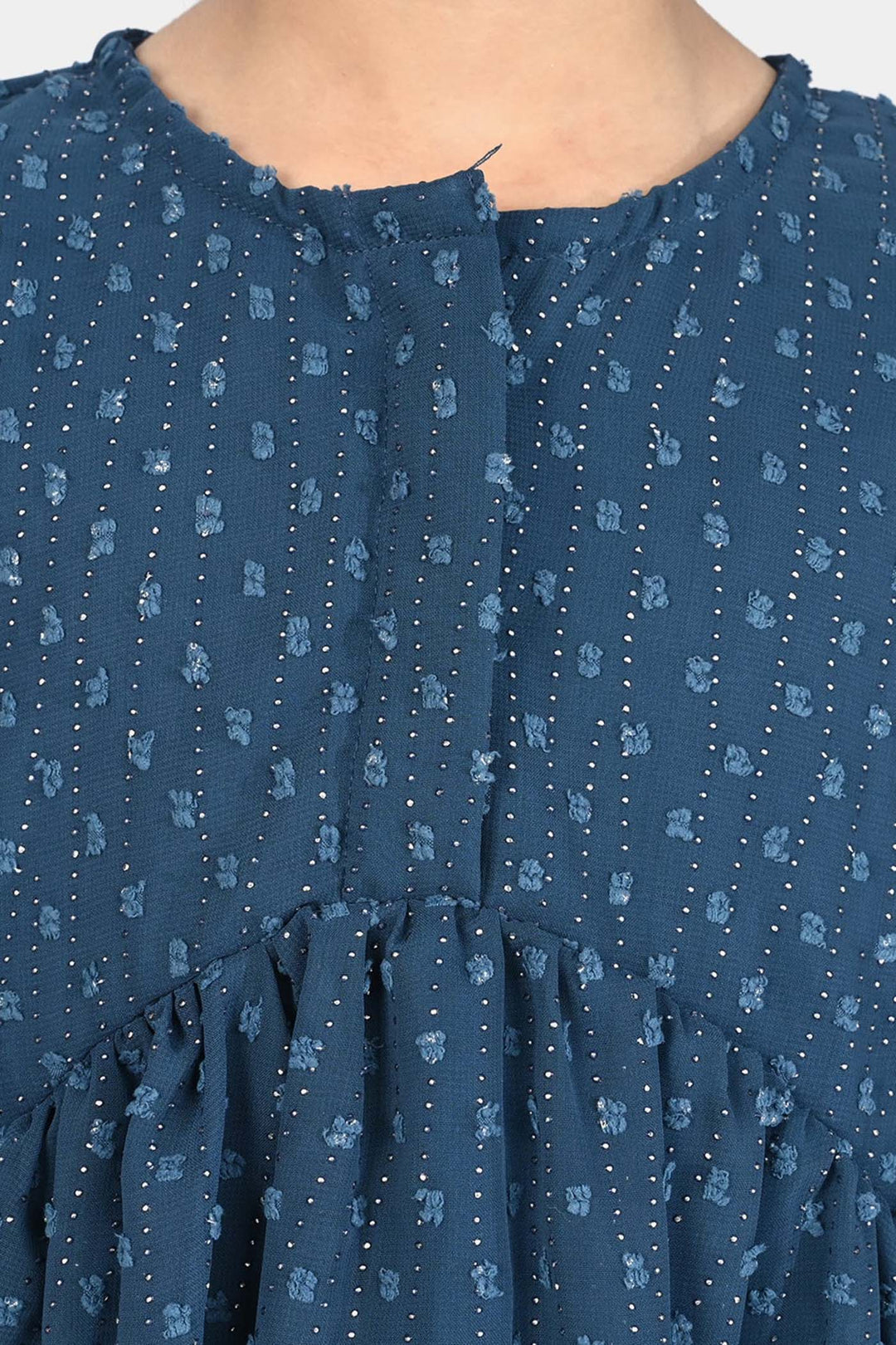 Girls Chiffon Casual Top Galaxy-Blue