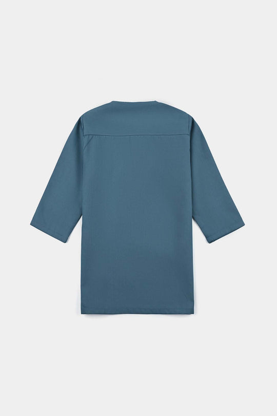 Infants Boys Cotton Shalwar Suit (Contrast Pipping)-Olive.Gren