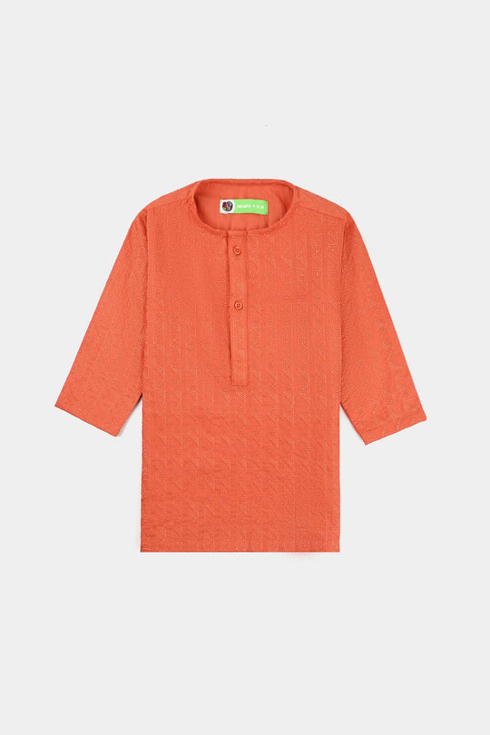 Infant Boys Cotton Basic Kurta (Chicken Kari)