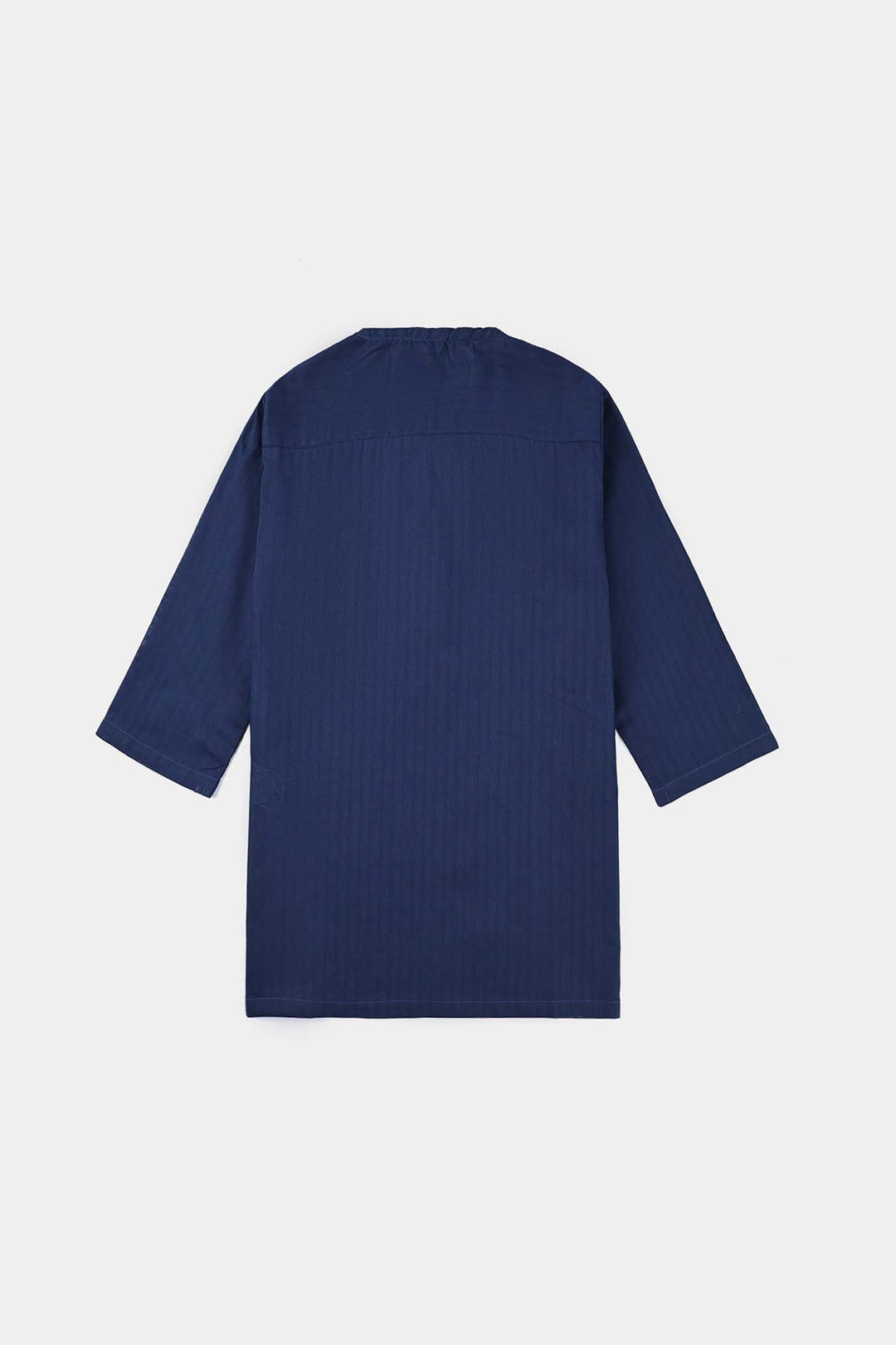 Infant Boys Jacquard Basic Kurta-NAVY
