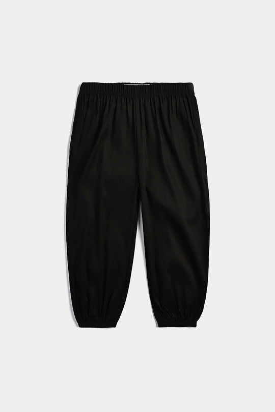 Girls Cotton Shalwar Loose Cut-BLACK