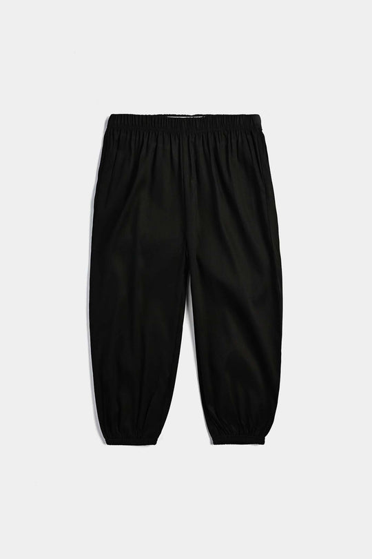 Girls Cotton Shalwar Loose Cut-BLACK