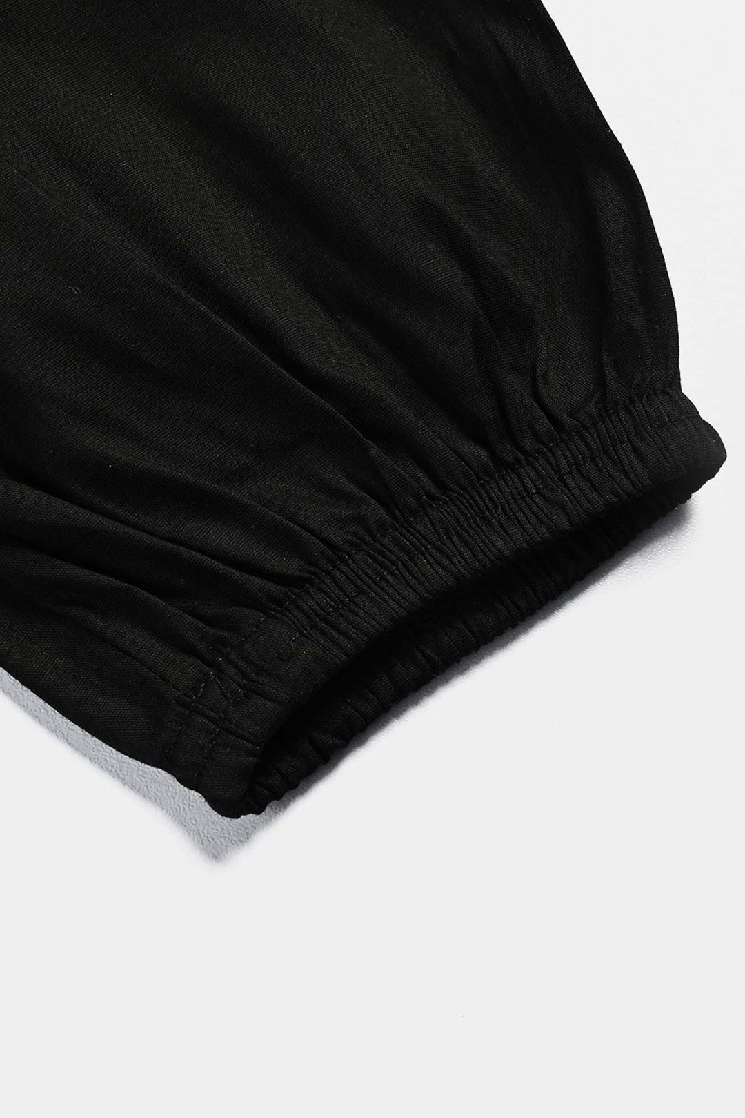 Girls Cotton Shalwar Loose Cut-BLACK