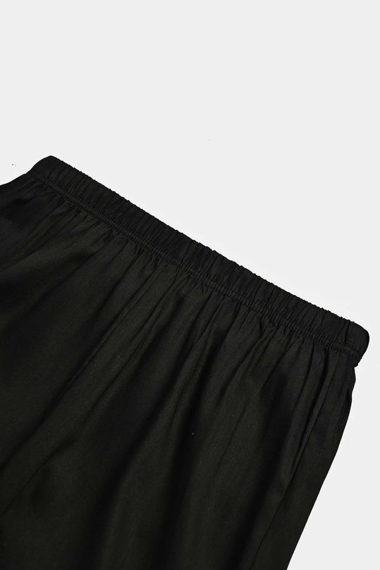 Girls Cotton Shalwar Loose Cut-BLACK