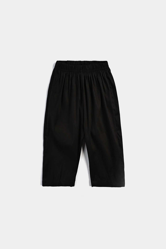 Infant Girls Cotton Eastern Basic Pant-BLACK
