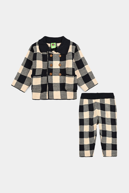 Infant Boys Acrylic Co-Ord Set Buffalo -Black/White