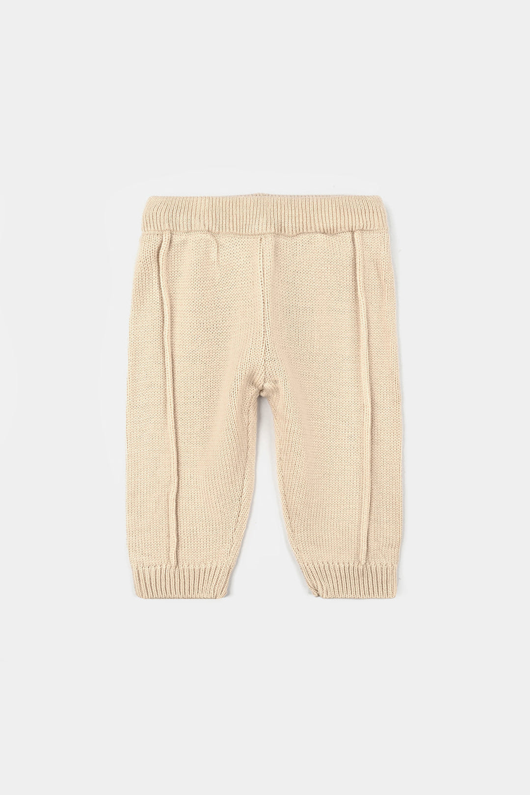Infant Boys Acrylic 3PC Set-Bear Hug - BEIGE