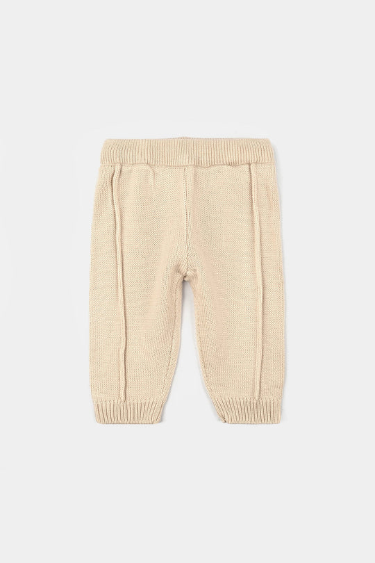 Infant Boys Acrylic Suit-Bear Hug-BEIGE