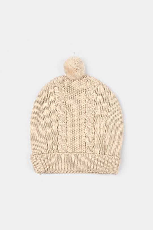 Infant Boys Acrylic Suit-Bear Hug-BEIGE