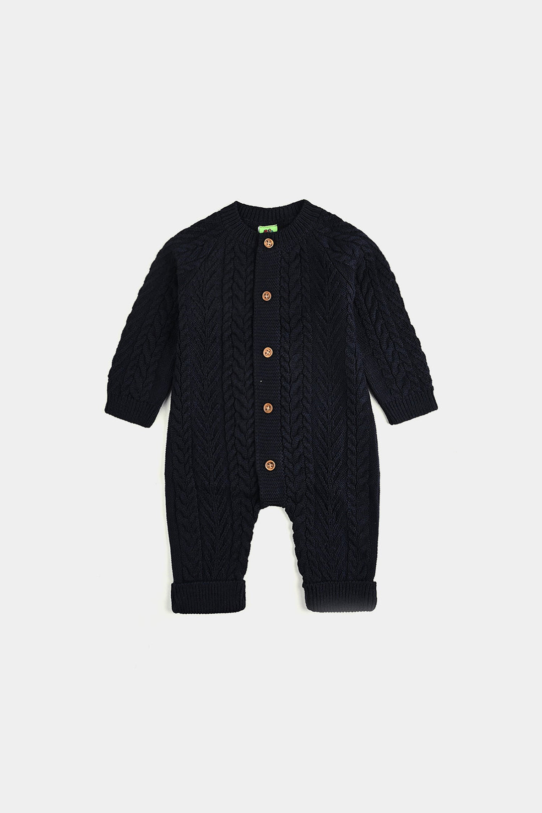 Infant Boys Acrylic Romper-Cabling - NAVY
