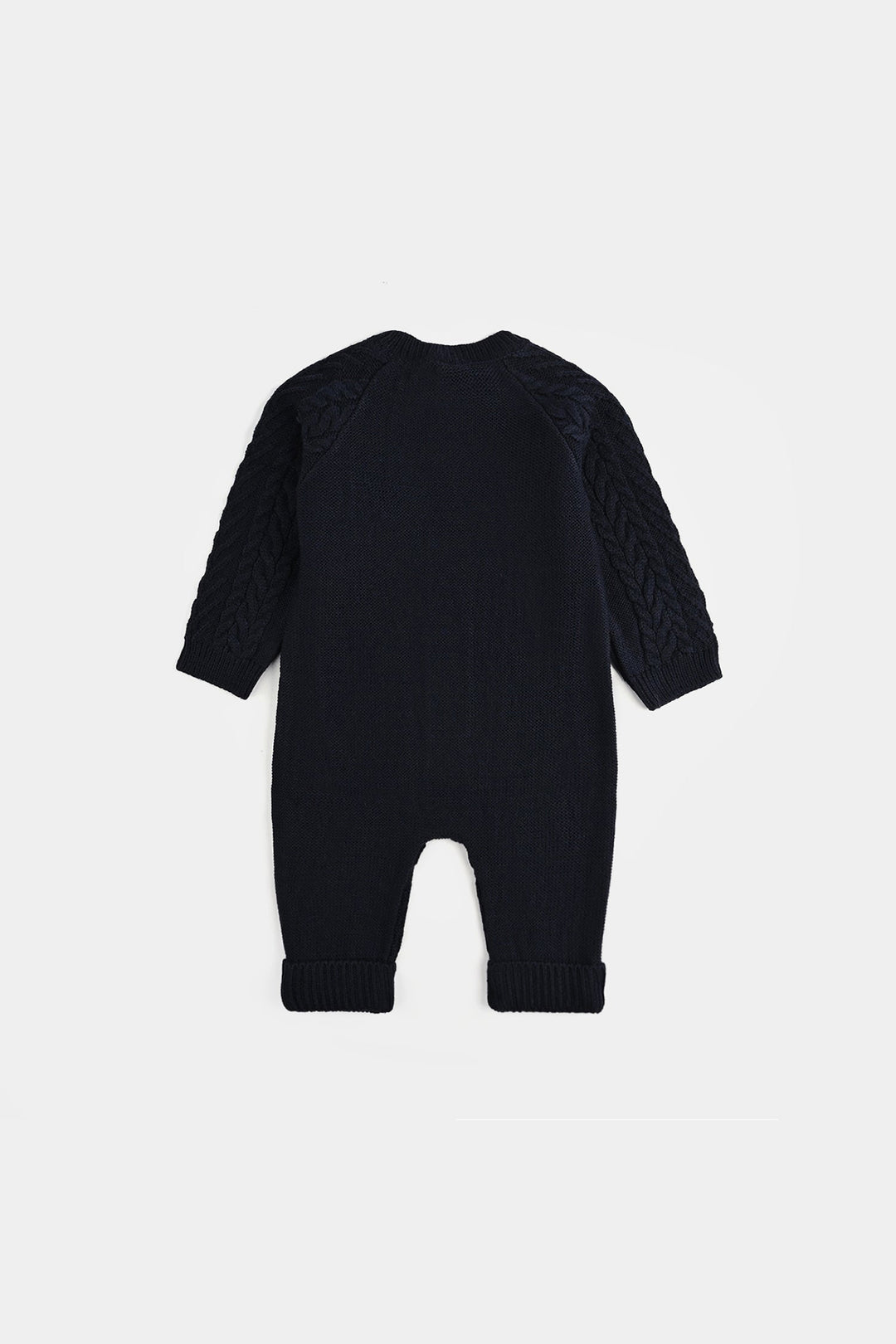 Infant Boys Acrylic Romper-Cabling - NAVY